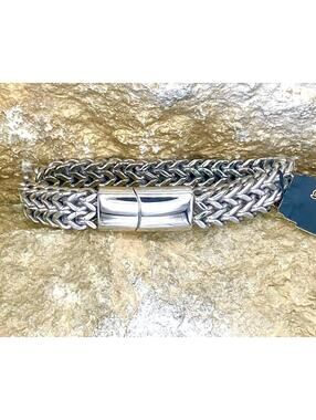 Stainless Steel Weaved Bracelet 8 inches